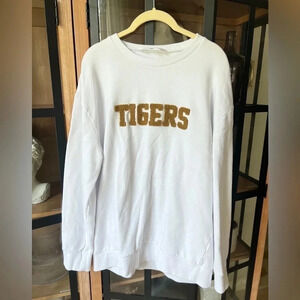Tigers Sweatshirt Pullover College LSU Auburn Clemson embroidered crewneck